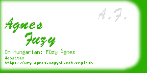 agnes fuzy business card