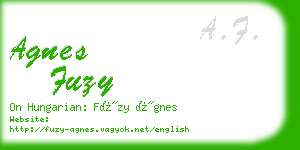 agnes fuzy business card